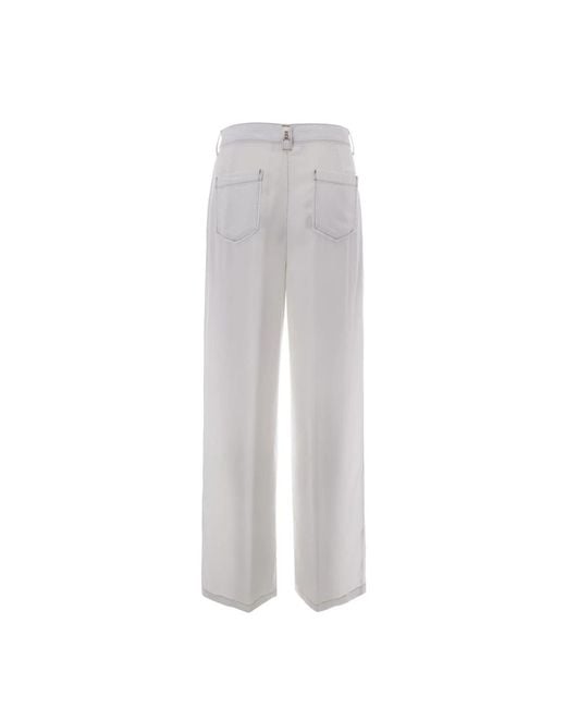 Wide Trousers Patrizia Pepe de color Gray