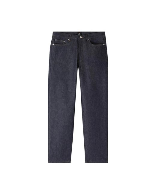 A.P.C. Blue Straight Fit Jeans for men