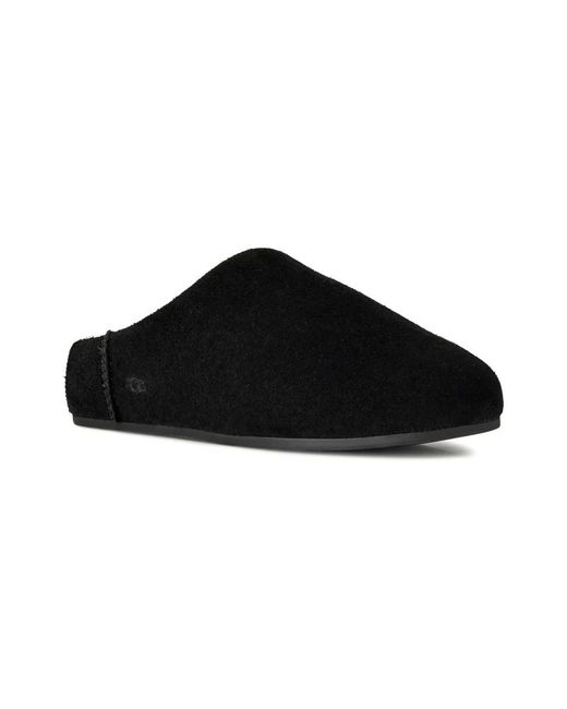 Ugg Schoenen ,Zwart ,Suède Zwarte Suède Slip-On Sandalen Waterdicht in het Black
