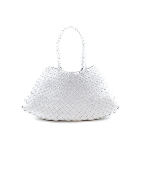 Dragon Diffusion Tassen ,Wit ,Leer Santa Croce Big Tote in het White