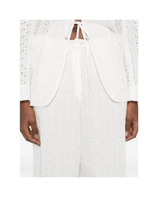 Forte_forte White Wide Trousers