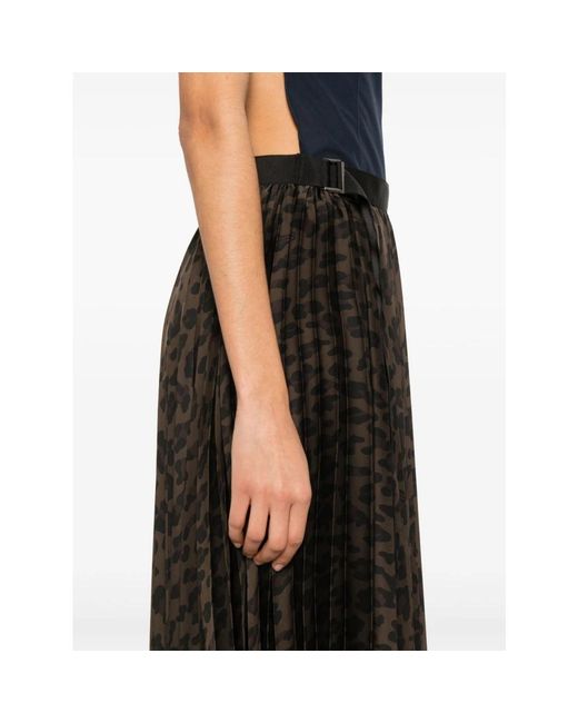 Sacai Black Midi Skirts