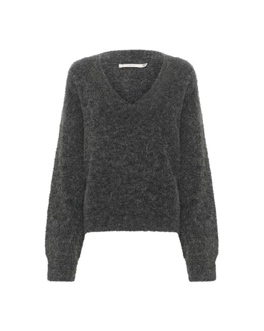 Gestuz V-Neck Knitwear in het Gray