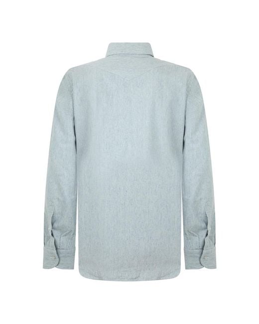 Moorer Blue Casual Shirts for men