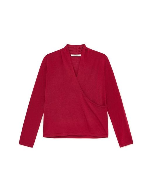 Maliparmi Red V-Neck Knitwear