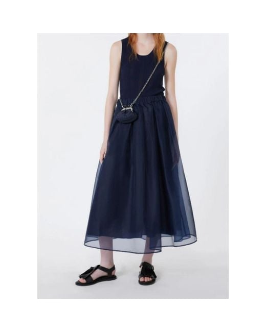 Weekend by Maxmara Blue Midi Skirts