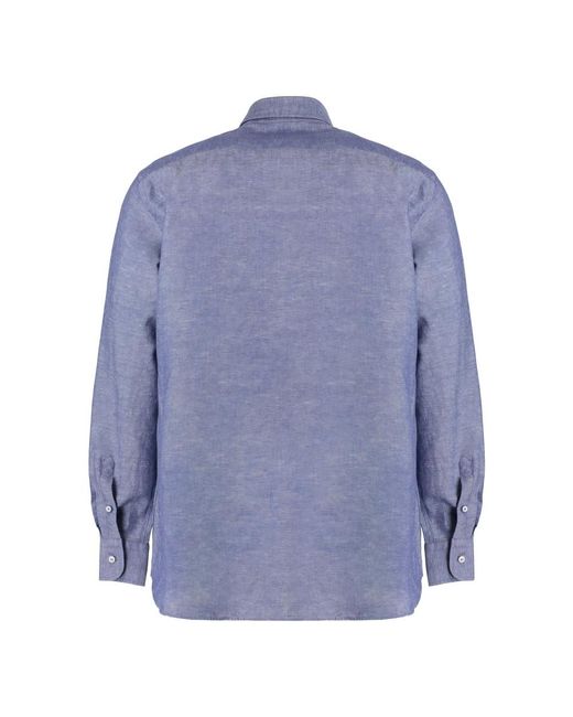 Paul & Shark Langarmhemd aus baumwollmischung in Blue für Herren