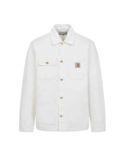 Carhartt Jassen ,Wit ,Katoen Wax Jacket in het White voor heren