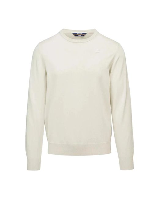 K-Way Round-Neck Knitwear in het White voor heren