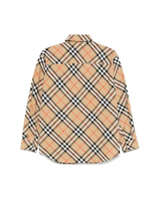 Burberry Natural Beige geknöpftes klassisches hemd