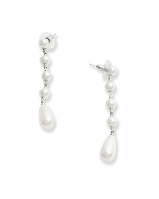Self-Portrait White Earrings