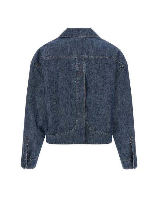 Fendi Chambray Denim Jas in het Blue