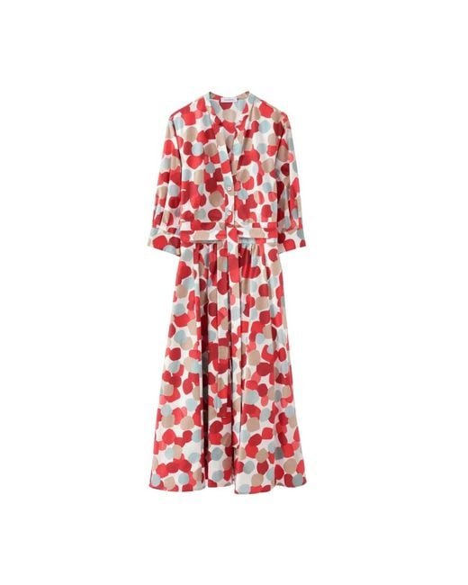 ROSSO35 Midi Dresses in het Red