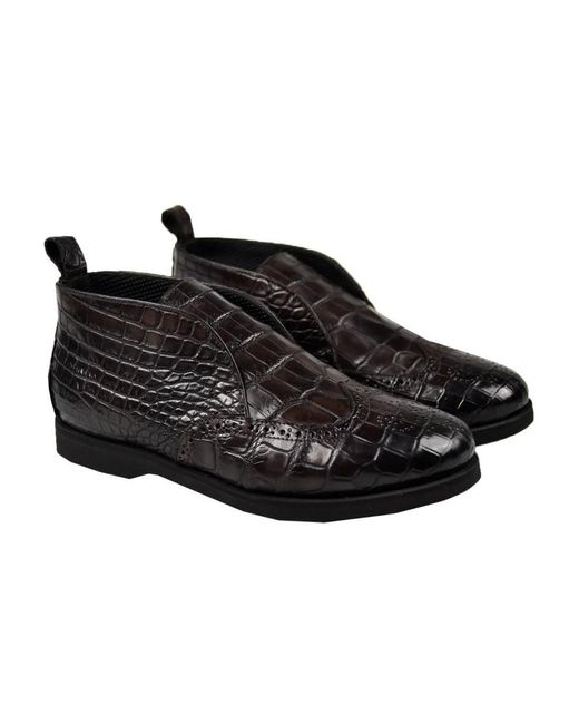 Kiton Black Ankle Boots for men
