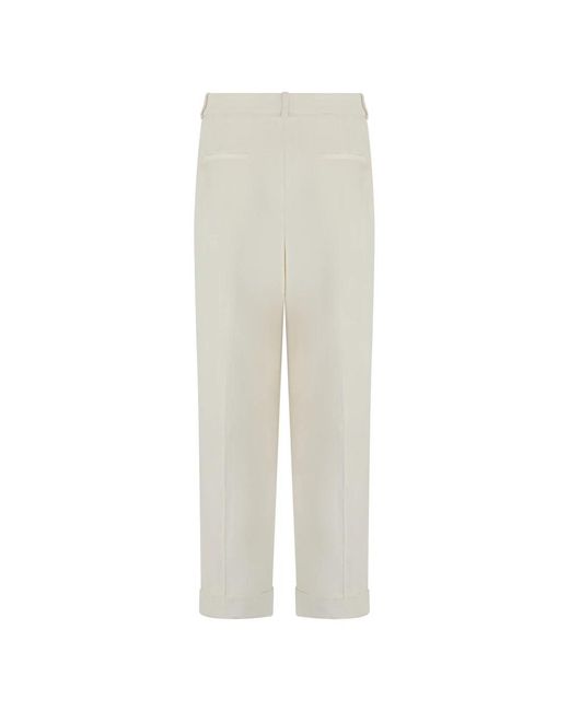 Peserico White Straight Trousers