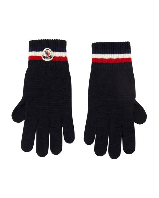 Moncler Blue Gloves for men