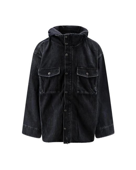 Balenciaga Black Denim Jackets for men