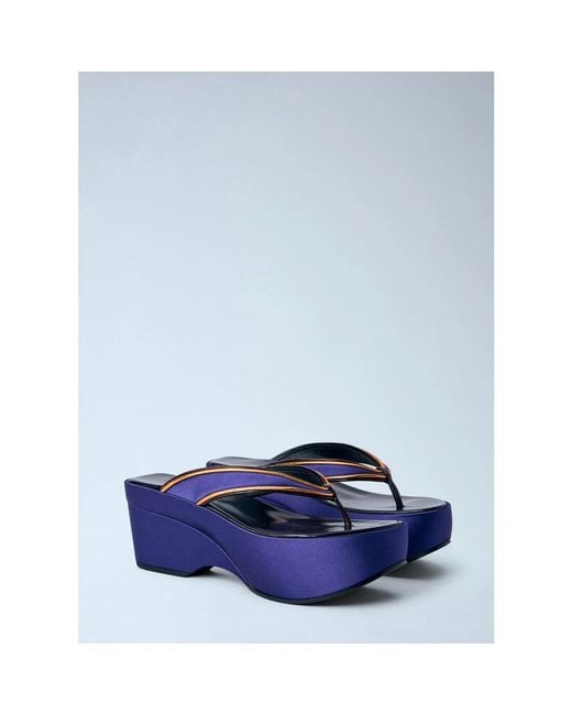 Dries Van Noten Blue Wedges