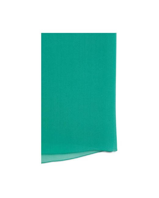 Max Mara Green Silky Scarves
