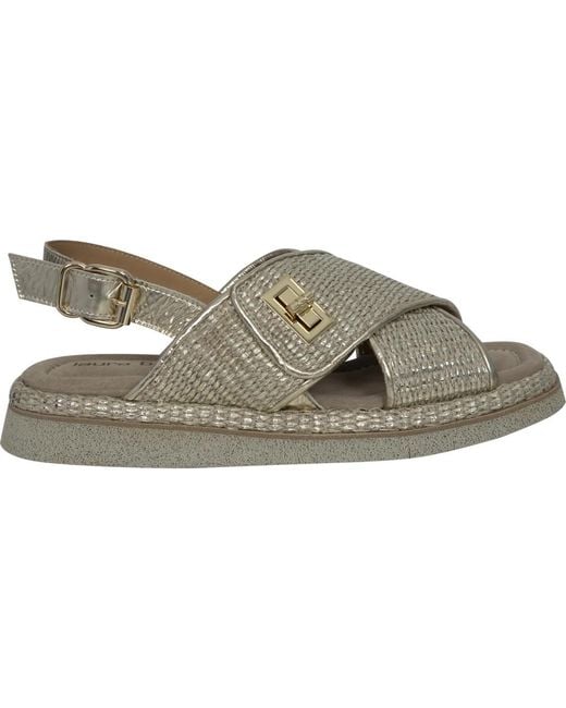 Laura Bellariva Gray Flat Sandals