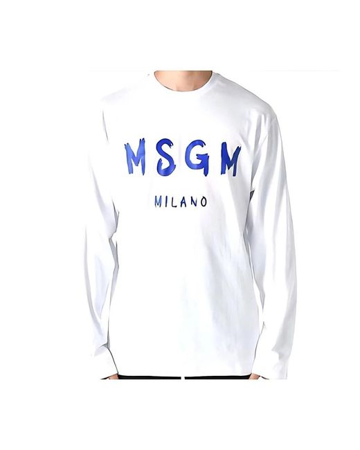 MSGM Tops ,Wit ,T Shirt in het White