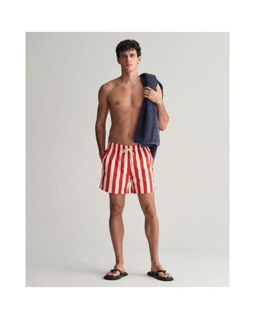 Beachwear di Gant in Red da Uomo