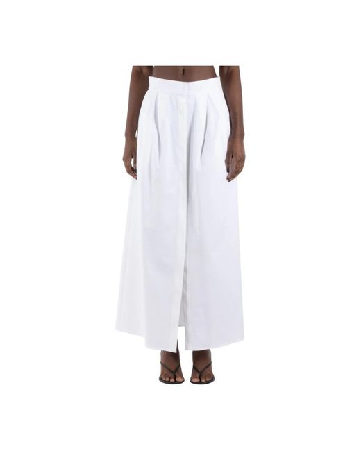 Max Mara Witte Katoenen Rok in het White