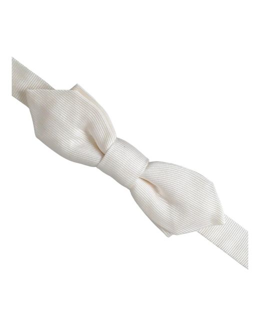 Dolce & Gabbana White Bowties for men