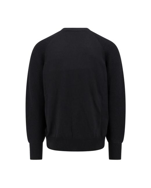 Alexander McQueen Schwarzer strick v-ausschnitt pullover in Black für Herren