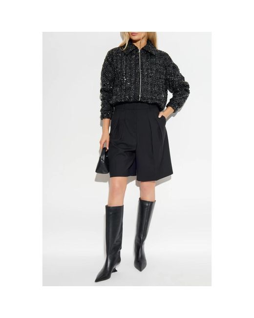 IRO Korte Broeken ,Zwart ,Wol Cursa Shorts in het Black