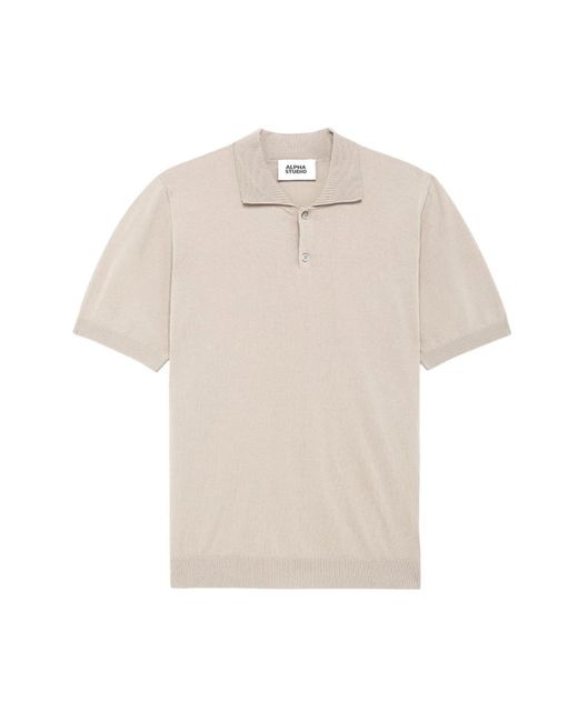 Alpha Studio Natural Polo Shirts for men