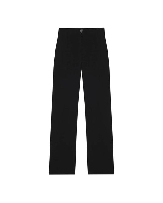 Cortana Black Straight Trousers