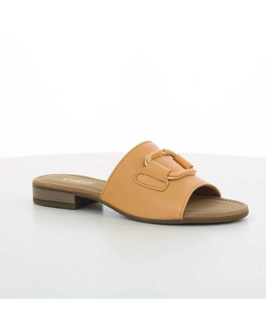 Shoes > flip flops & sliders > sliders Gabor en coloris Brown