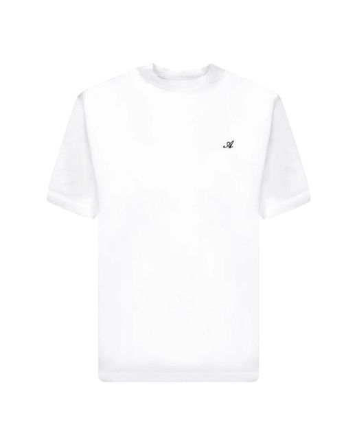 Magliette bianca in cotone con logo frontale di Axel Arigato in White da Uomo