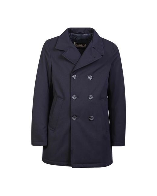 Herno Coats > Double-breasted Coats in het Blue