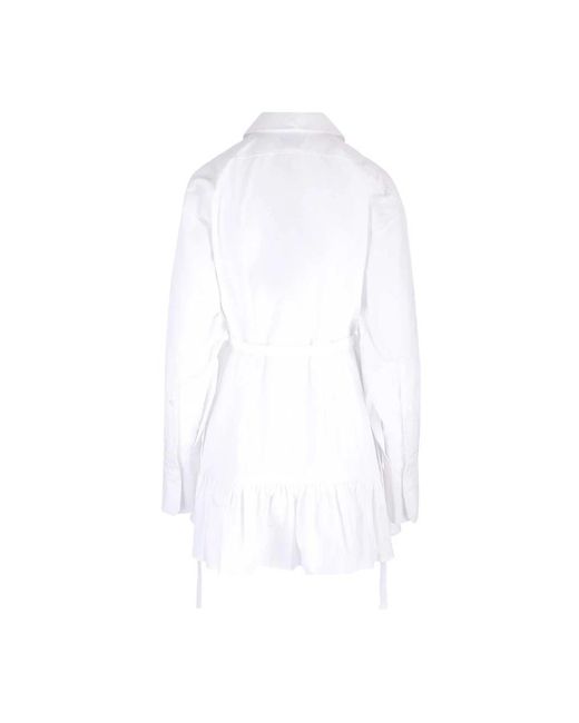 Patou White Short Dresses
