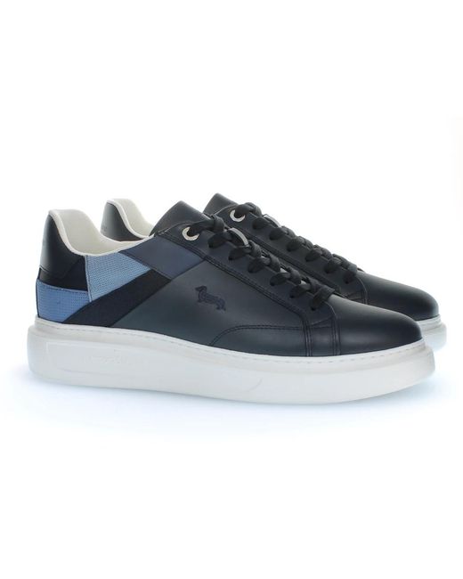Harmont & Blaine Mixed-Material Sneaker in Blue für Herren