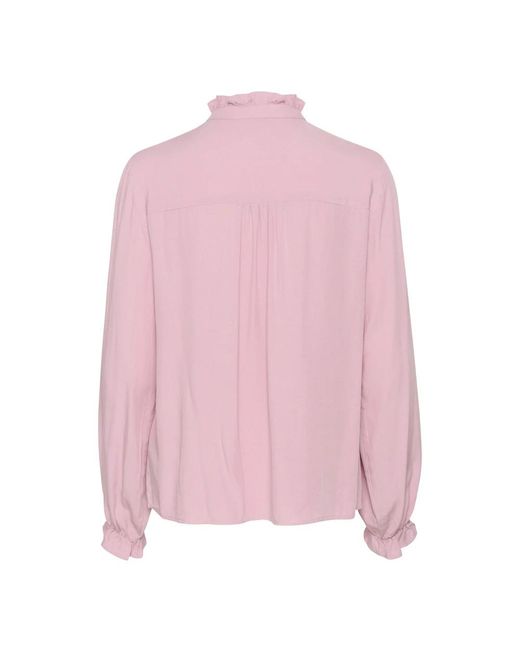 Cream Overhemden ,Roze ,Dawn Shirt Met Pofmouwen in het Pink