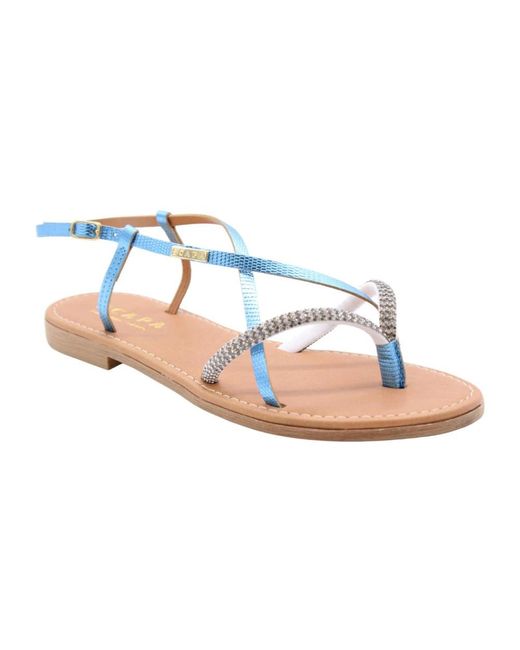 Scapa Blue Flat Sandals