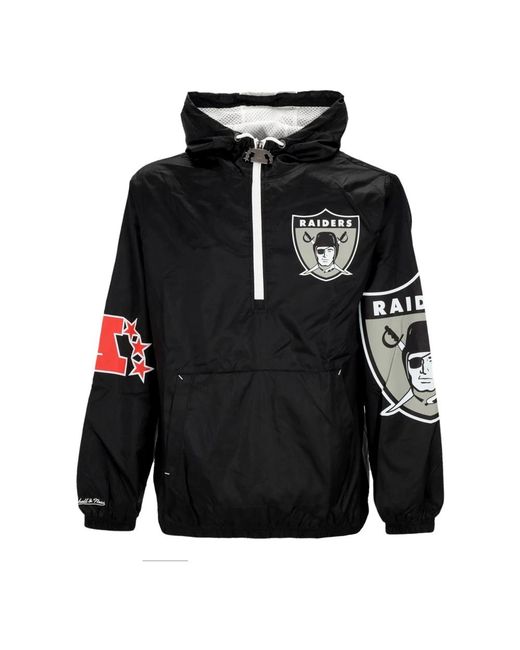 Mitchell & Ness Oakland Raiders Windbreaker Anorak Original Teamfarben in Black für Herren