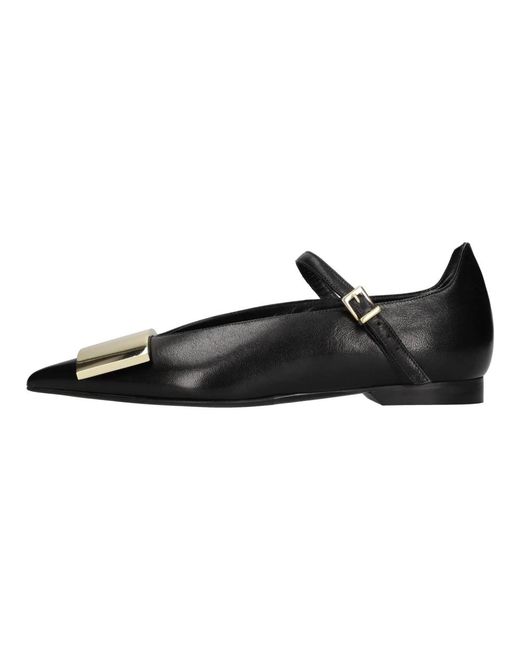 Lella Baldi Black Ballerina Shoes