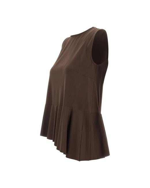 Kaos Brown Sleeveless Tops