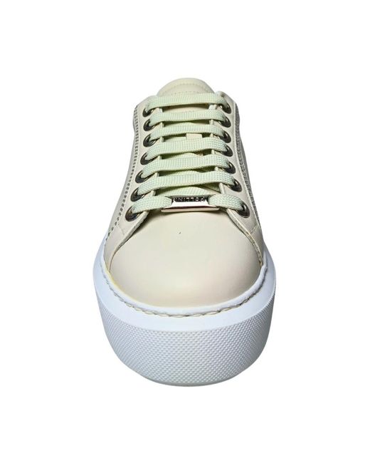 Pollini Gray Nappa Sneaker