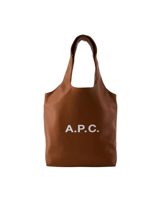 A.P.C. Brown Ninon Small Tote Bag