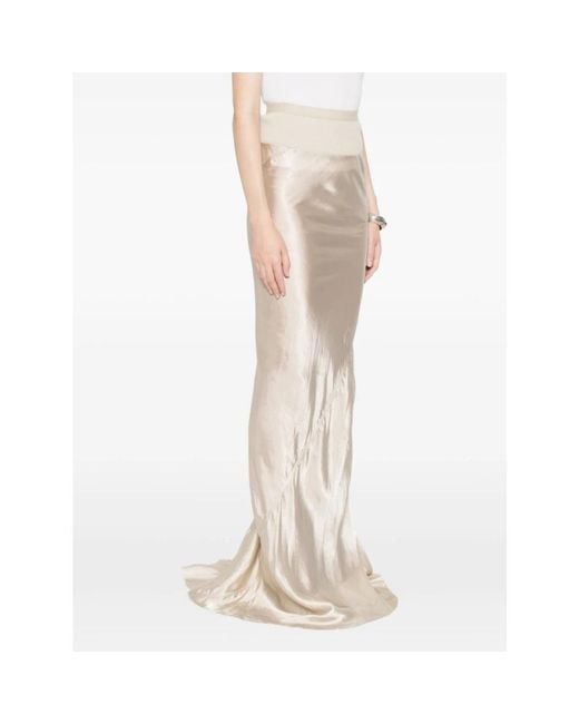 Rick Owens White Maxi Skirts