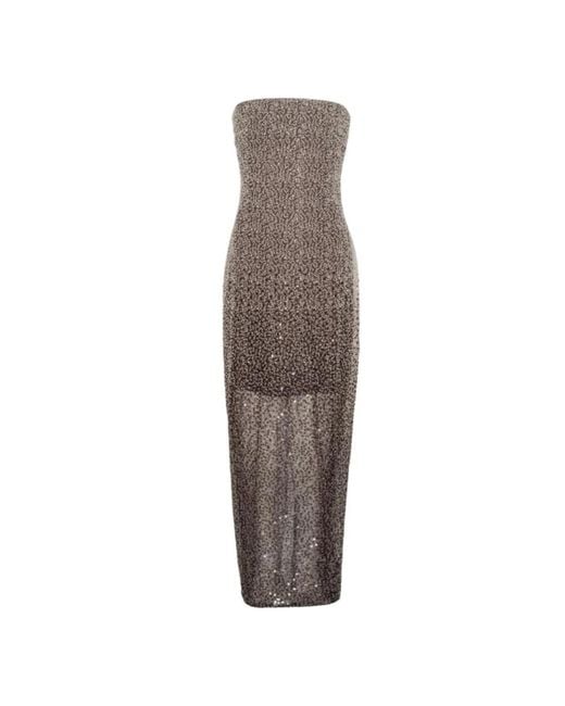 ROTATE BIRGER CHRISTENSEN Brown Midi Dresses