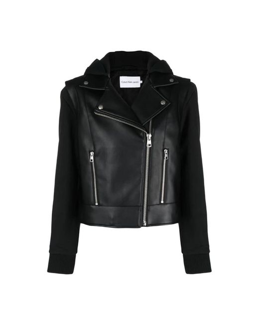 Calvin Klein Black Leather Jackets