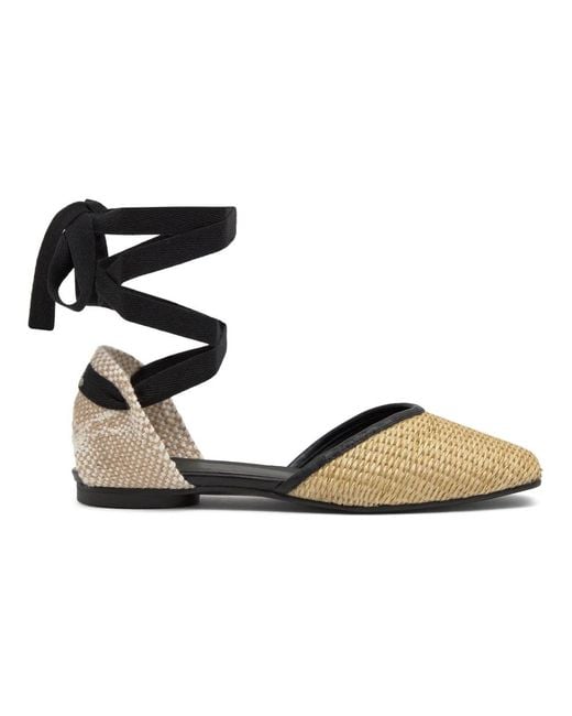 Castaner Metallic Flache espadrille aus napa