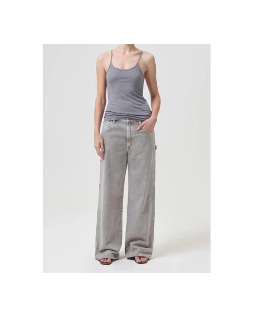 Agolde Gray Wide Jeans