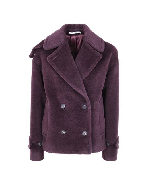Double-Breasted Coats Tagliatore de color Purple
